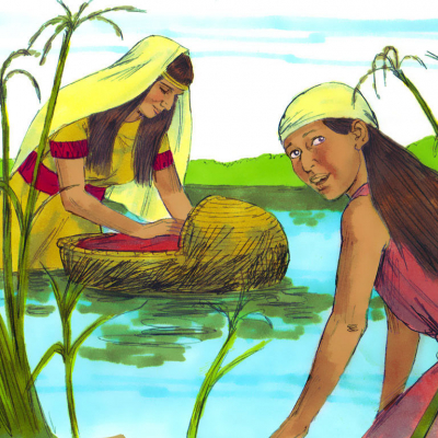 Moses in bulrushes