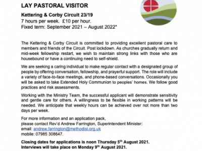 pastoral visitor advert july21
